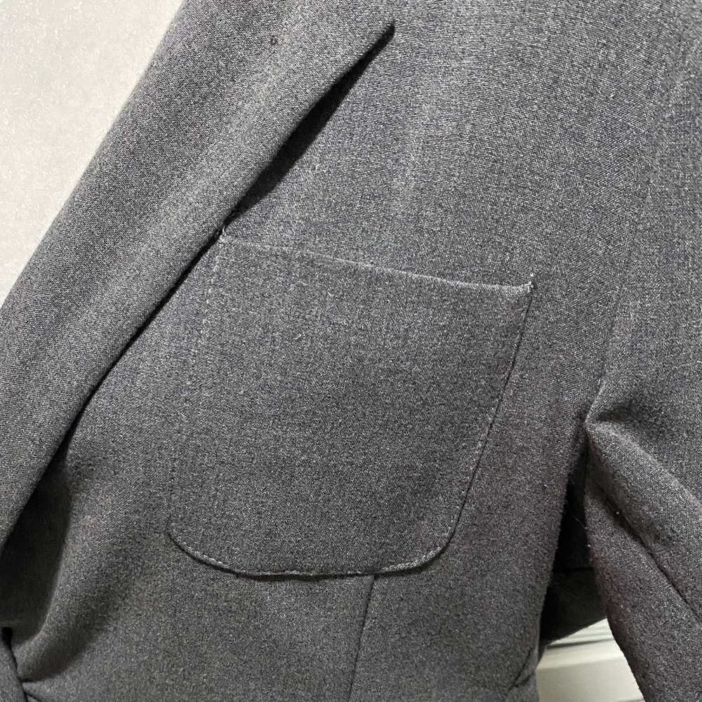 ❌SOLD❌Not Forever Gray Single Button Fitted Blazer Jacket Split Tail - Picture 11 of 17
